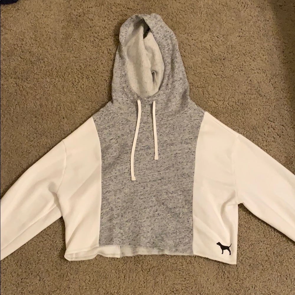 PINK cropped hoodie size small